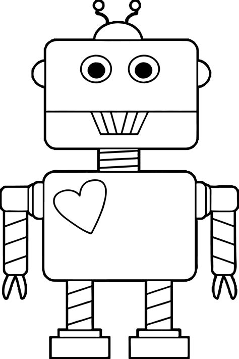 Robot Coloring Pages | Free download on ClipArtMag