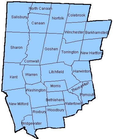 Map Of Litchfield County Ct - Map Of West