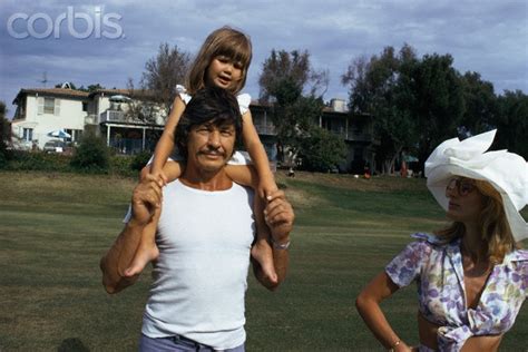 Charles Bronson and family, wife, Jill Ireland, and their daughter ...