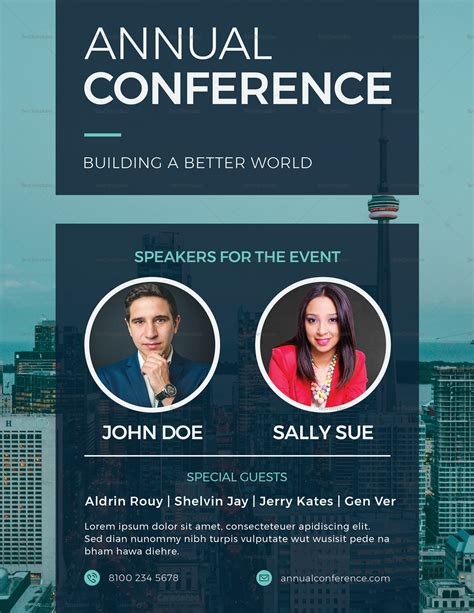 Annual Conference Flyer Design Template in PSD, Word, Publisher ...