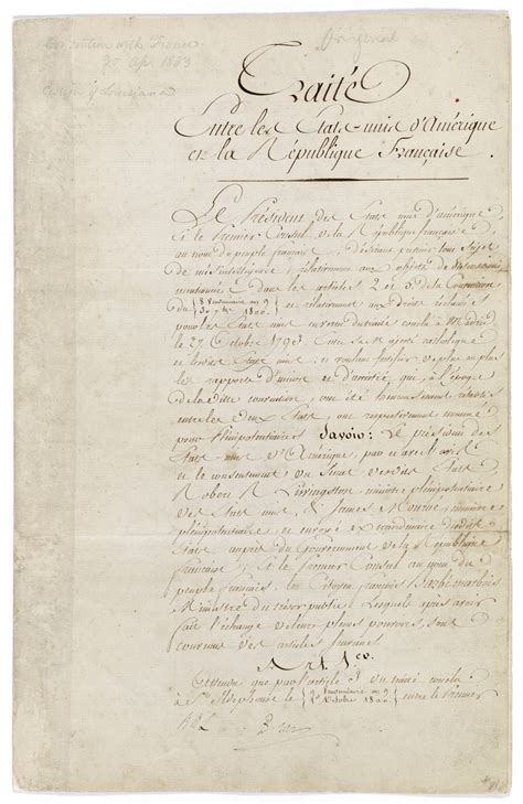 The Louisiana Purchase Treaty on display in St. Louis – Pieces of History