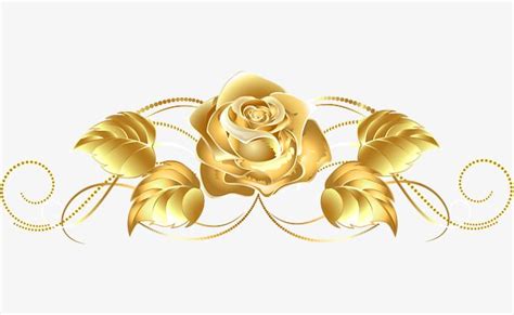 Golden Rose PNG Image, Golden Rose, Rose, Flower, Vector Flowers PNG ...