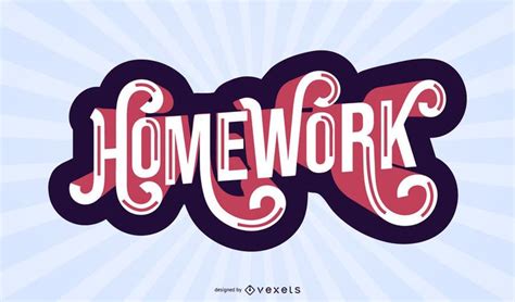 Homework Lettering Design