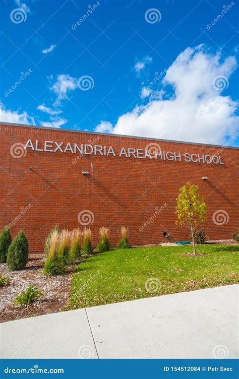 Alexandria High School Building Stock Photo - Image of area, america ...