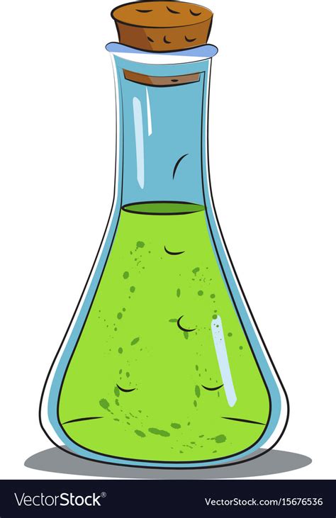 Cartoon image of chemical reaction Royalty Free Vector Image