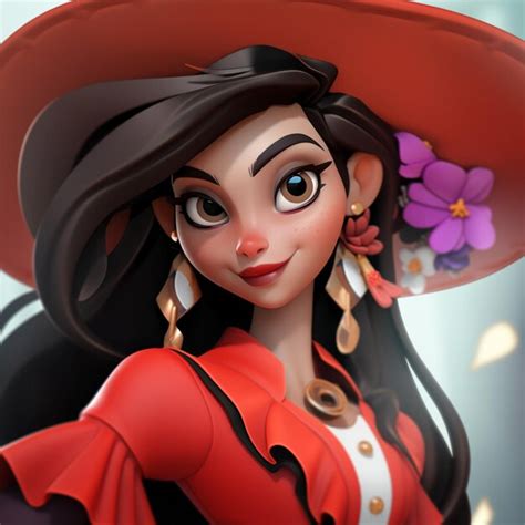 Premium AI Image | a close up of a cartoon character wearing a red hat ...