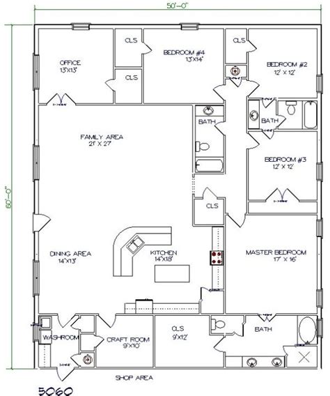 40x60 barndominium floor plans - Google Search | Home | Pinterest ...