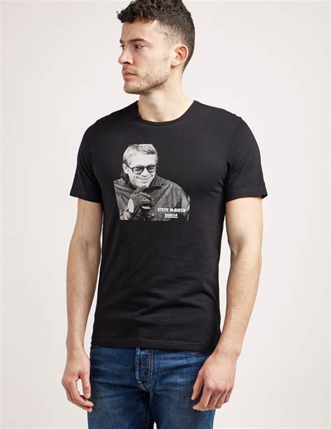 Barbour International Steve Mcqueen Smile T-shirt in Black for Men - Lyst