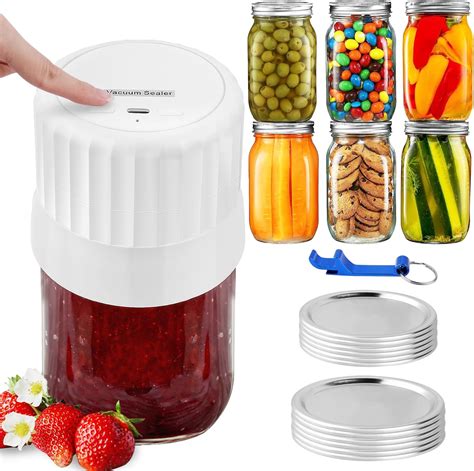 Amazon.com: Electric Mason Jar Vacuum Sealer, All in One Vacuum Sealer ...