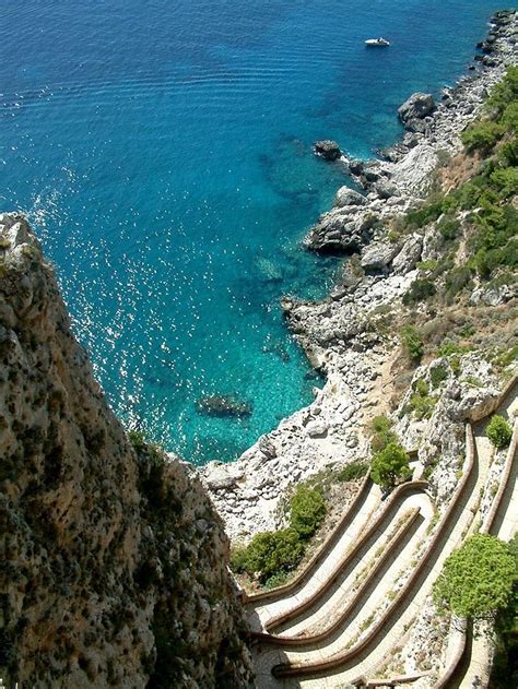 Via Krupp, Capri, Campania, Italy Most Romantic Places, Romantic ...