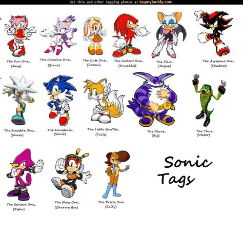 Sonic characters pictures and names