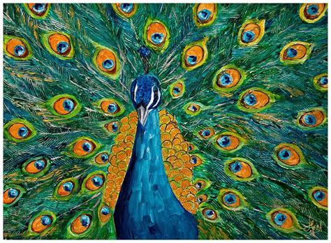 From My Canvas: Proud Peacock - Acrylic painting | Peacock painting ...