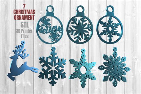 Christmas Ornament STL STL Pack for 3D Printers Ornament - Etsy Australia