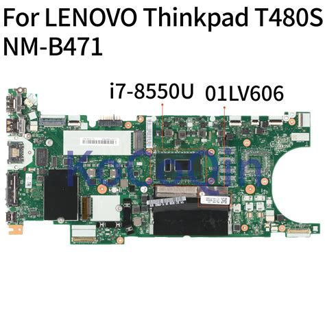 สำหรับ LENOVO Thinkpad T480S Core SR3LC I7 8550U 8GB Notebook Mainboard ...