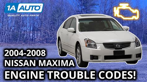 Top Check Engine Trouble Codes 2004-2008 Nissan Maxima - YouTube