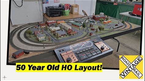 50 Year Old Atlas 4x8 HO Scale DC Layout Tour and Test Run (It has ...