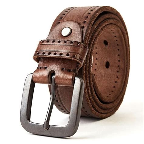 Men's Wide Leather Belt | Genuine leather belt, Leather belts, Wide ...