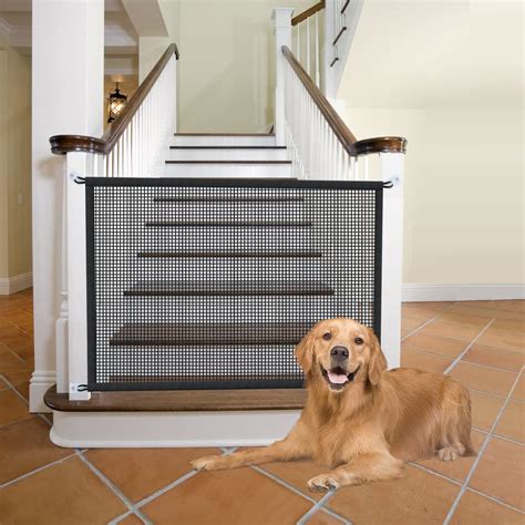 Dog Gate for Stairs Pet Gates for The House: Dogs Screen Mesh Gate for ...