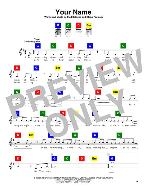 Your Name by Paul Baloche & Glenn Packiam - ChordBuddy - Guitar Instructor