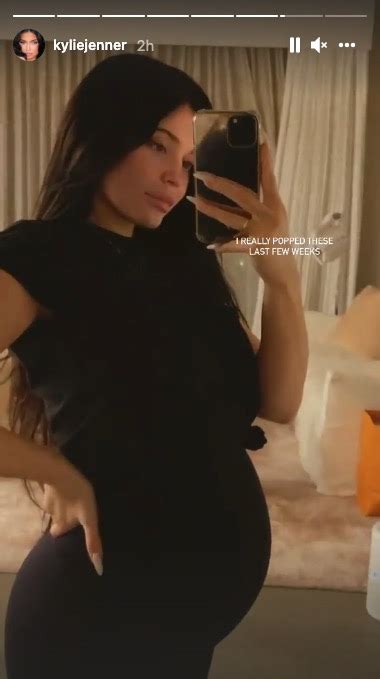 Pregnant Kylie Jenner shows off huge baby bump in tight dress and says ...