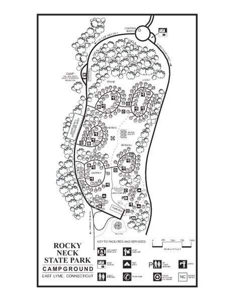 Rocky Neck State Park campground map - east lyme ct • mappery