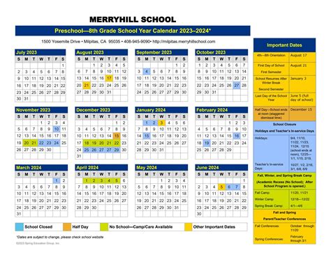 2023-2024 School Calendar by merryhillschool - Issuu