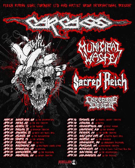 Carcass Announce 2023 North American Tour with Municipal Waste