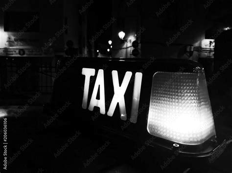 Taxi sign on car Stock Photo | Adobe Stock