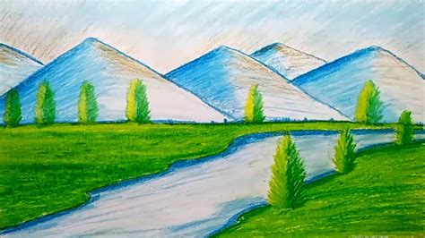 Mountain Scenery Drawing at PaintingValley.com | Explore collection of ...