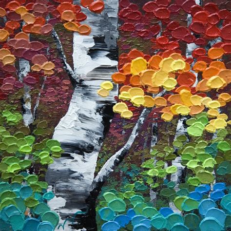 ASPEN and BIRCH TREES | Tree art, Tree painting, Abstract landscape ...