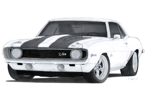 Cool car drawings, Camaro z, Car drawings