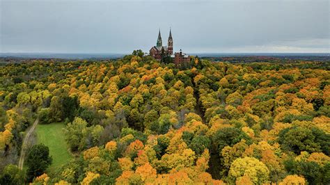 Holy Hill Fall Colors Photograph by Randy Scherkenbach - Fine Art America