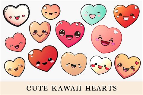 Kawaii Heart Stickers Graphic by AnaKaoni · Creative Fabrica