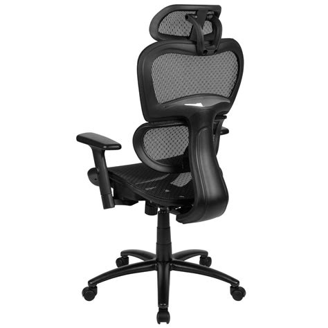 Mesh Office Chair with 2-to-1 Synchro-Tilt, Adjustable Pivot Arms in Black