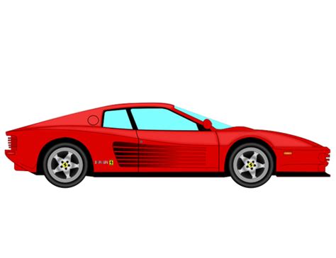 Vector dibujo de Ferrari Testarossa | Vectores de dominio público