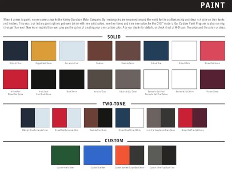 Custom Motorcycle Paint Color Chart - Motorcycle for Life