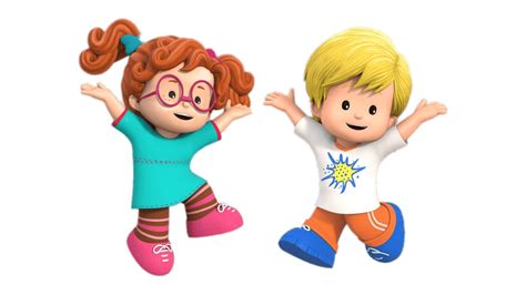 Little People Sofie and Eddie Jumping transparent PNG - StickPNG