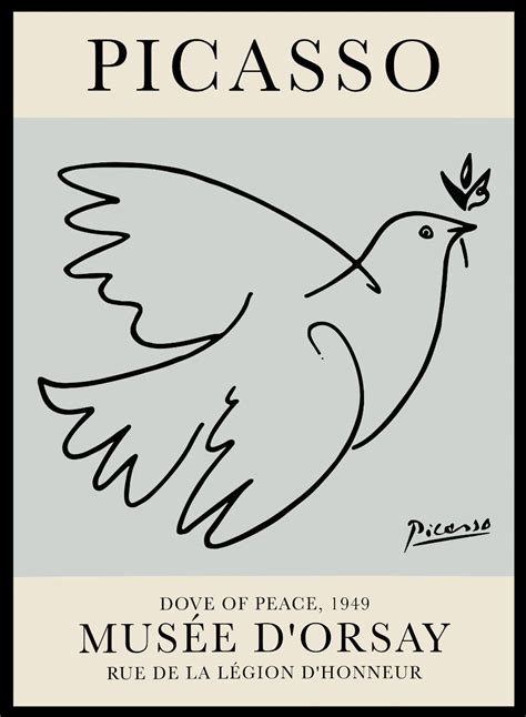 Sugar & Canvas 28x40inches/70x100cm Dove of Peace by Pablo Picasso ...