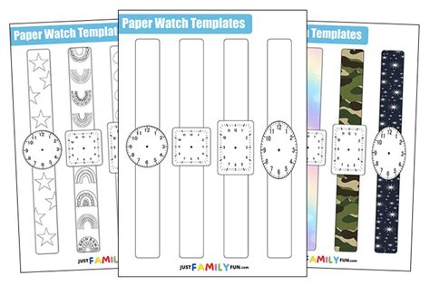 Printable Paper Watch Template For Kids | Just Family Fun