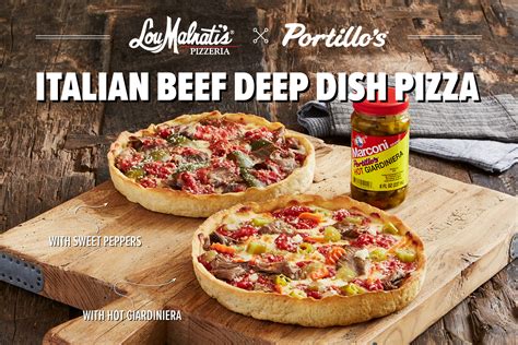 Lou Malnati's x Portillo's Italian beef deep dish pizza | Portillo's