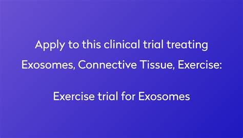 Exercise trial for Exosomes Clinical Trial 2024 | Power