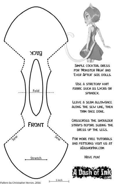 50+ Designs Monster High Doll Clothes Sewing Pattern - YasmeanBeryl