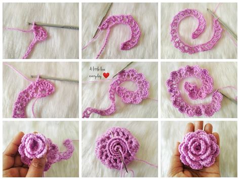 Crochet Rose free pattern - A little love everyday!