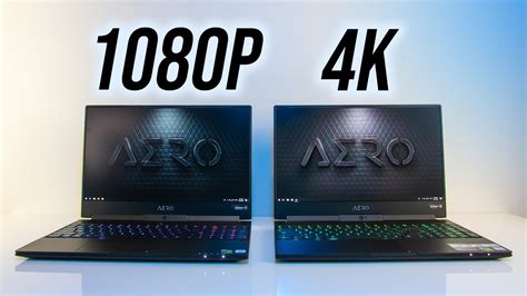 1080p or 4K Laptop? Gigabyte Aero 15x Comparison - YouTube