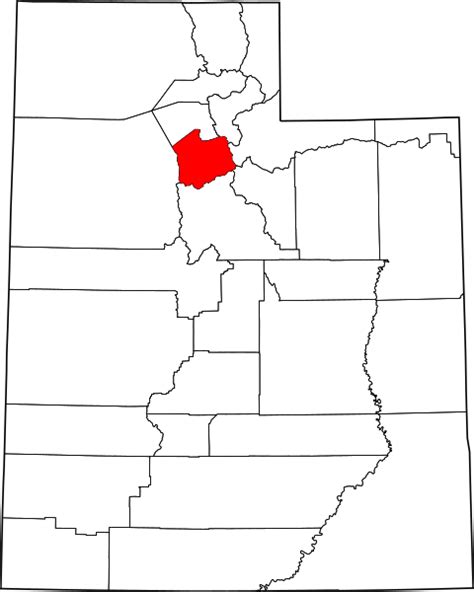 Image: Map of Utah highlighting Salt Lake County