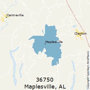 Maplesville (zip 36750), AL