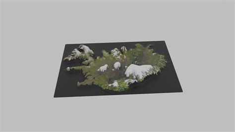 Iceland Map Country 3D - TurboSquid 2075889