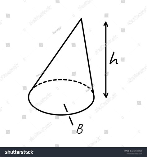 Conical Shape Formula On White Background Stock Vector (Royalty Free ...