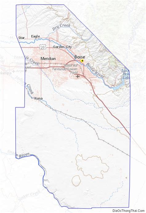 Map of Ada County, Idaho - Thong Thai Real