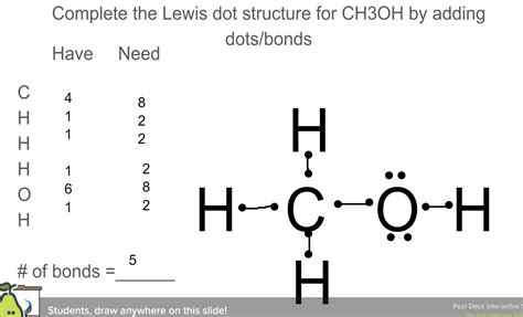 Ch3oh Lewis Dot Structure